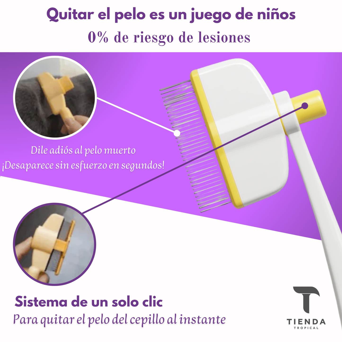 Furlessy™ - Peine de Dientes Finos para el Pelo de Mascotas