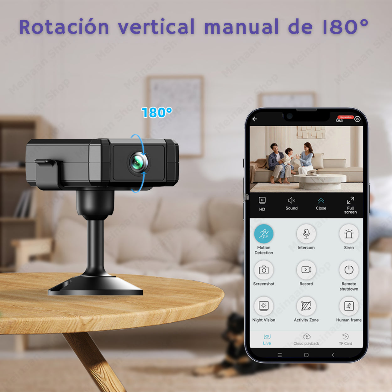 Mini cámara WiFi 1080P: Detección de Movimiento y Visión Nocturna